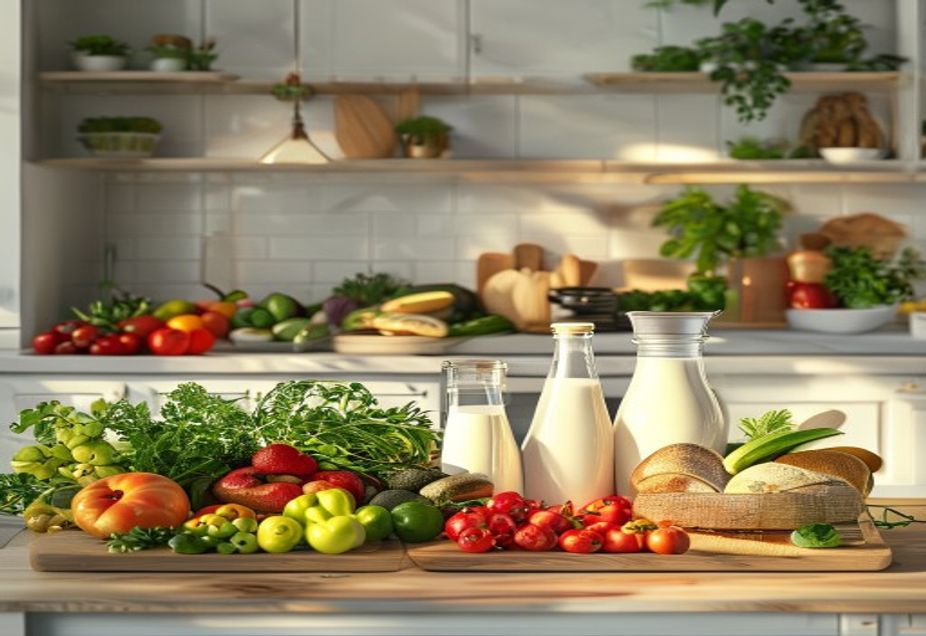 Курьер привозит продукты к двери квартиры